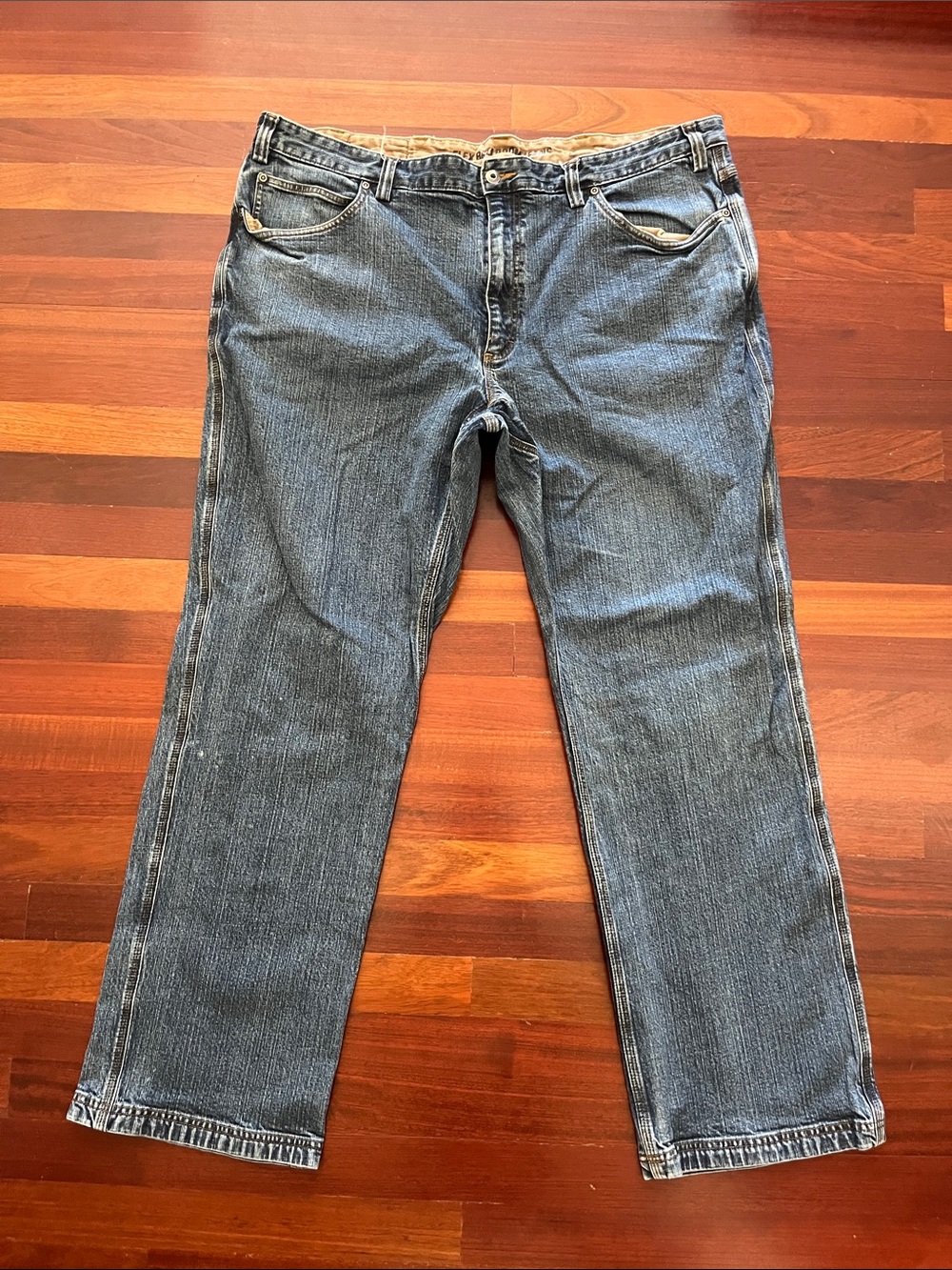 Mens 44x34 Duluth Flex Ballroom Blue Jeans